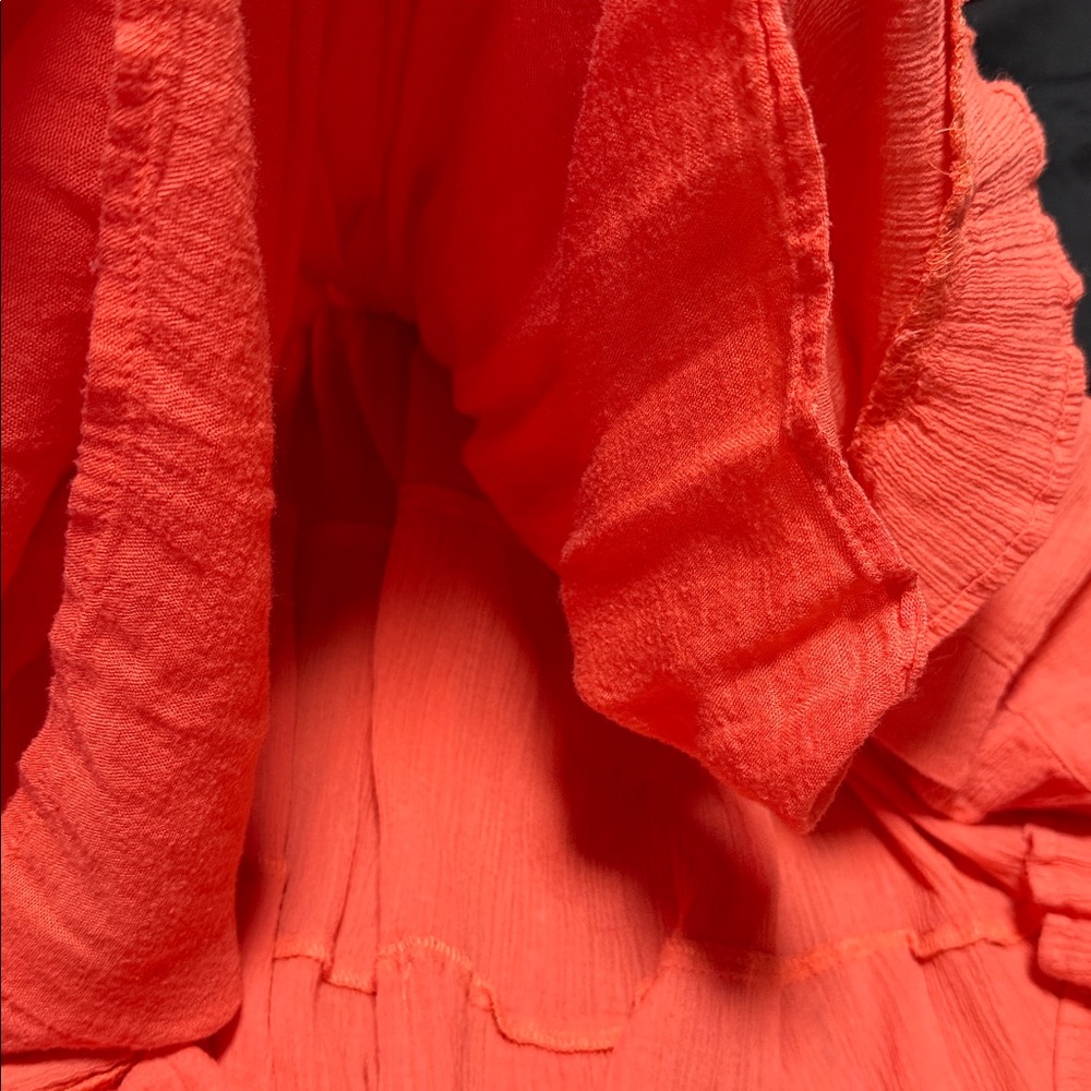 Free People Coral Flowy Mini Dress EUC - Picture 6 of 7